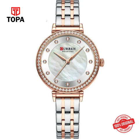 Topa Curren-9087-RSTT-WHT-Metal-Band-Women-Watch - Product Image 1