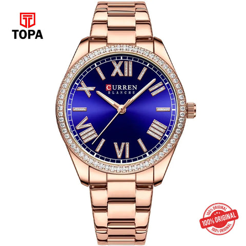 Topa Curren-9088-RS-BLU-Metal-Band-Women-Watch - Product Image 1