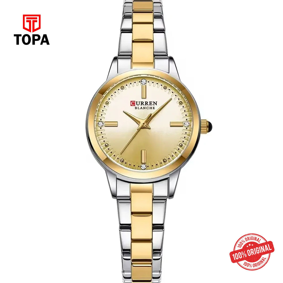 Topa Curren-9094L-TTGLD-GLD-Metal-Band-Women-Watch - Product Image 1