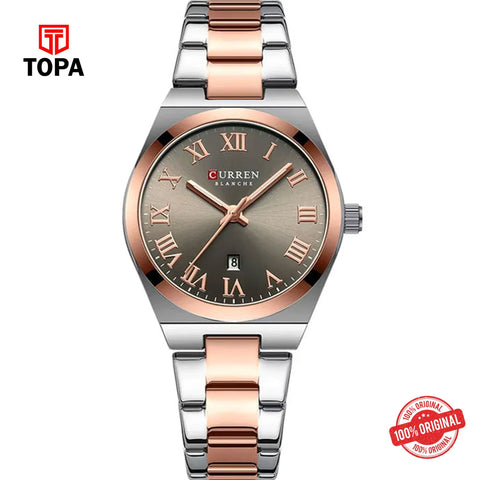 Topa Curren-9095L-TTRG-BRN-Metal-Band-Women-Watch - Product Image 1