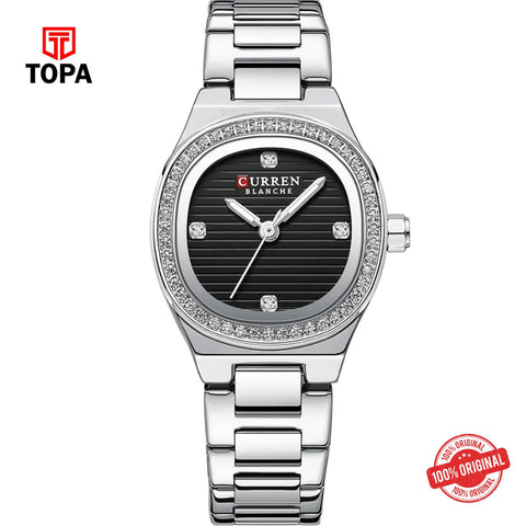 Topa Curren-9101L-CH-BLK-Metal-Band-Women-Watch - Product Image 1