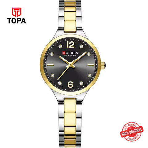 Topa Curren-9105L-TTGLD-BLK-Metal-Band-Women-Watch - Product Image 1