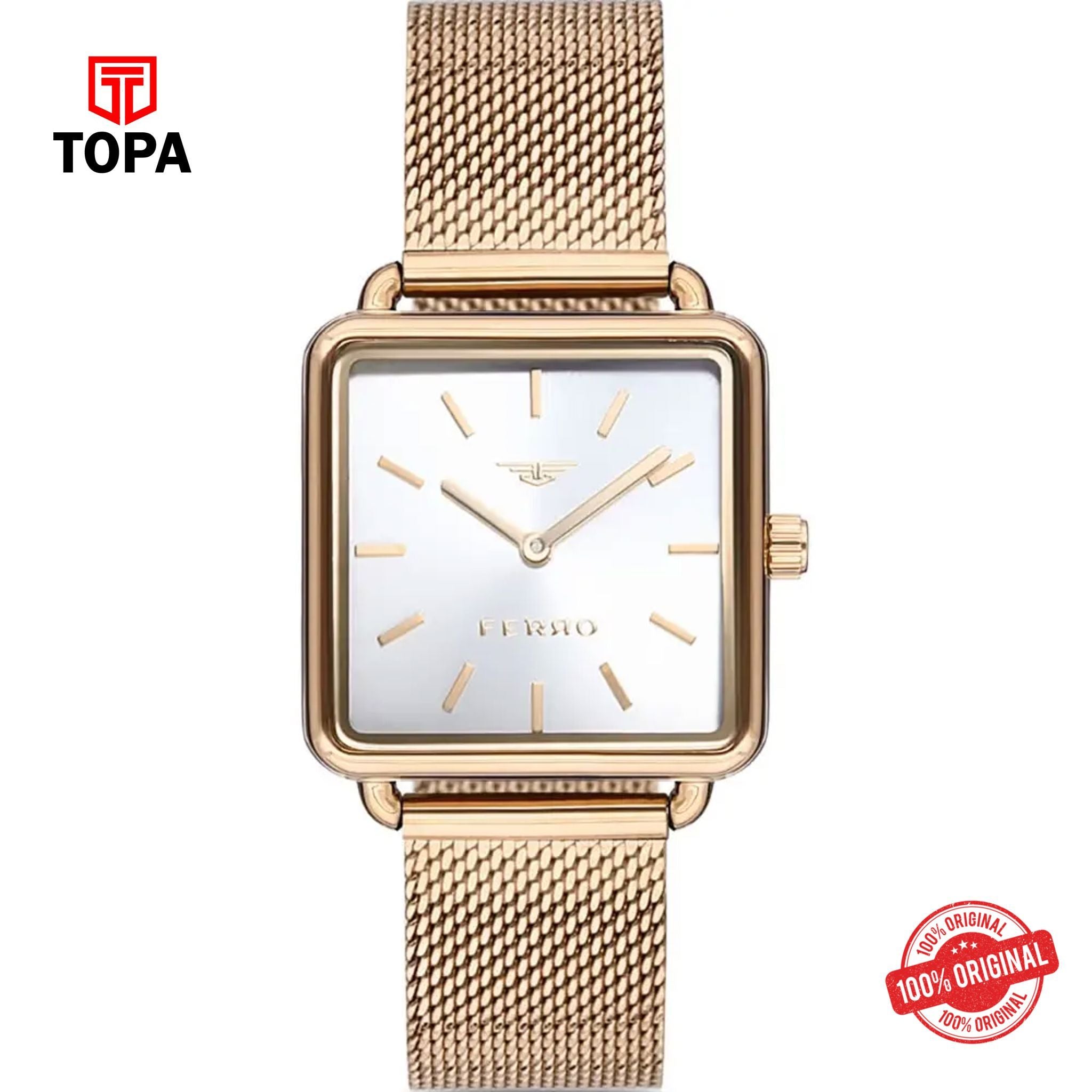 Topa Ferro-F11000C-B-Mesh-Band-Women-Watch - Product Image 1
