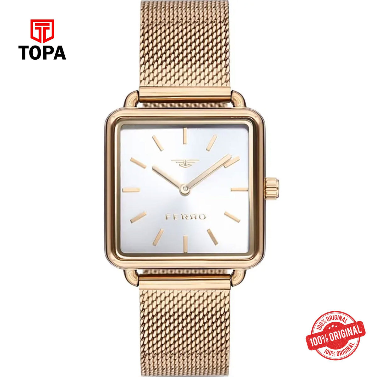 Topa Ferro-F11000C-B-Mesh-Band-Women-Watch - Product Image 1