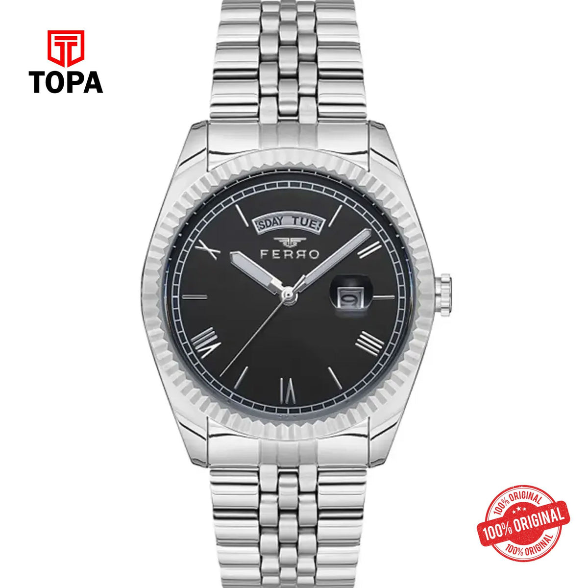 Topa Ferro-F11130A-A2-Metal-Band-Men-Watch - Product Image 1