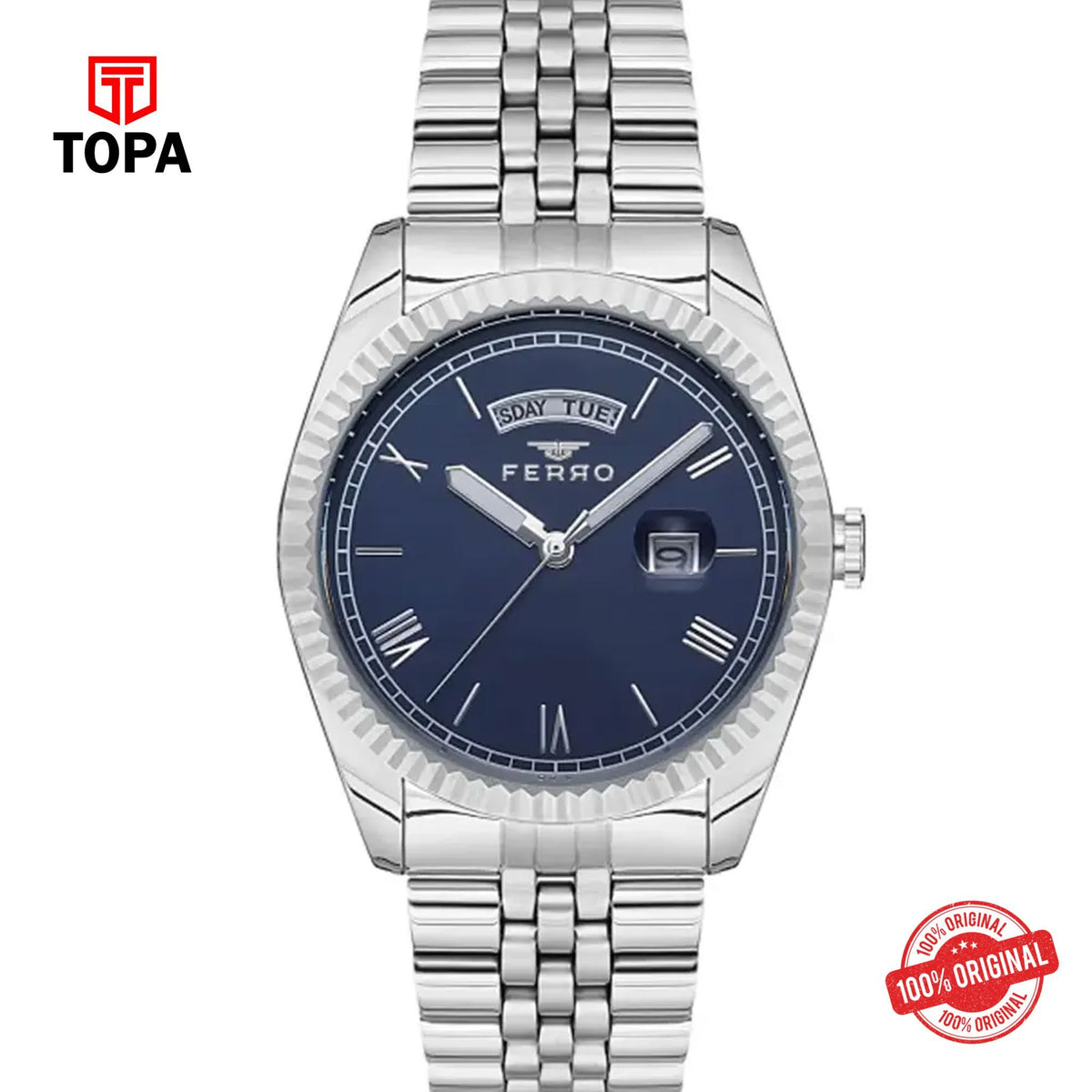 Topa Ferro-F11130A-A3-Metal-Band-Men-Watch - Product Image 1