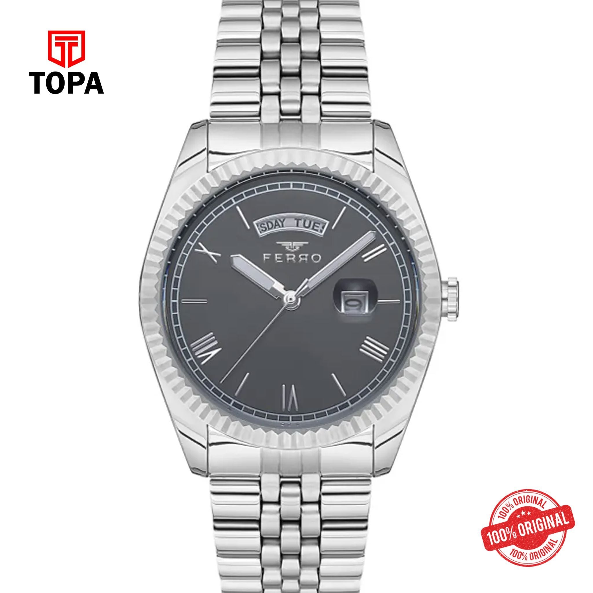 Topa Ferro-F11130A-A4-Metal-Band-Men-Watch - Product Image 1