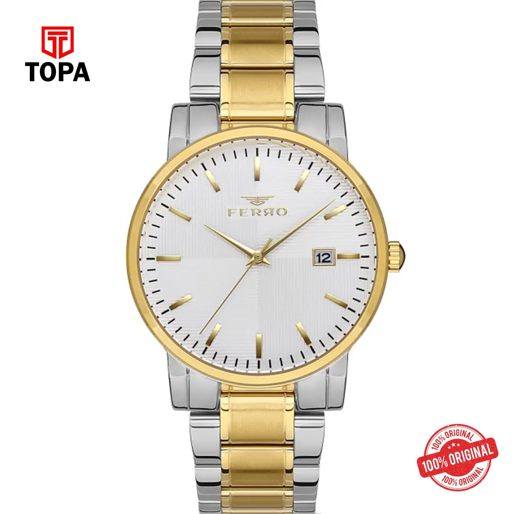 Topa Ferro-F11154A-D-Metal-Band-Men-Watch - Product Image 1