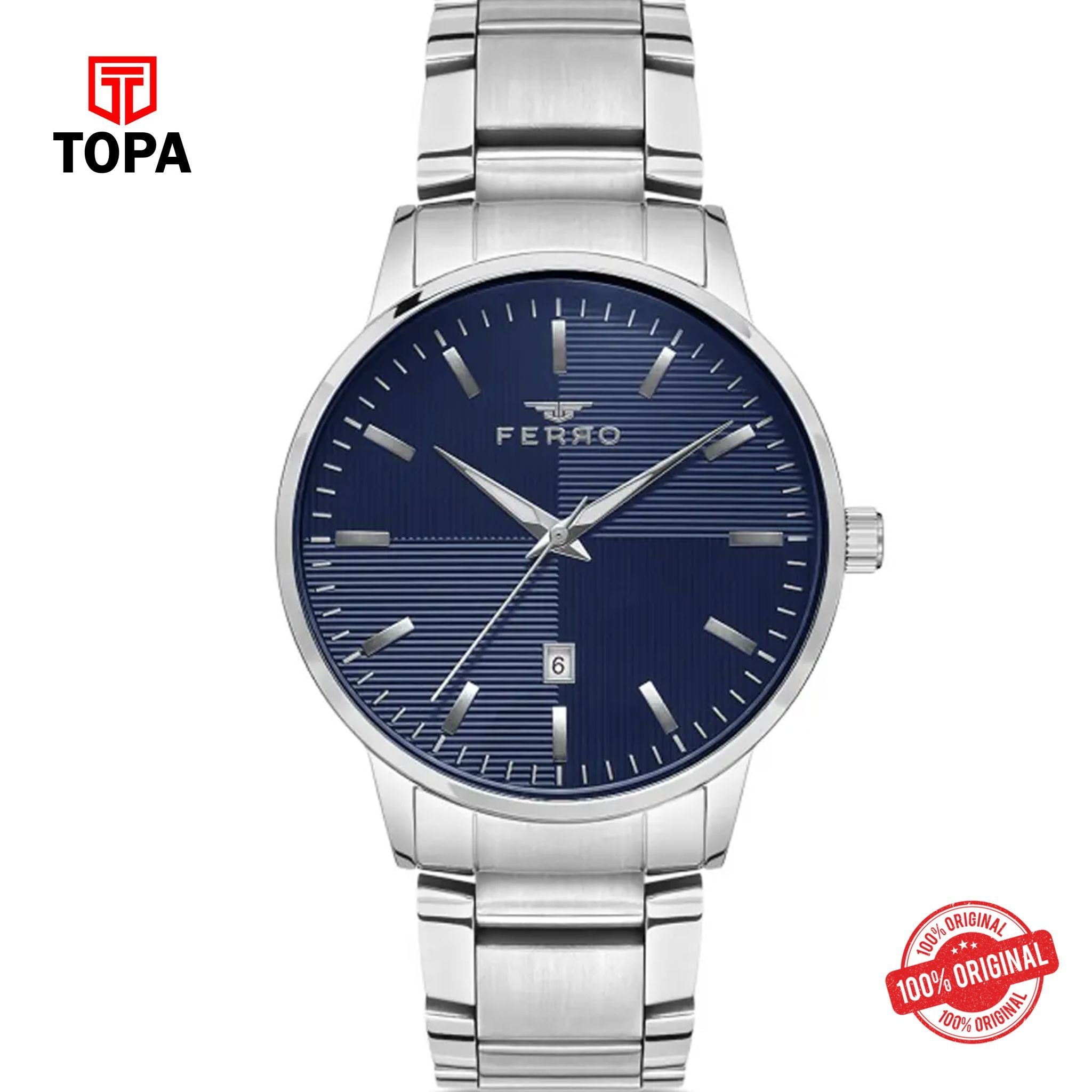Topa Ferro-F11156A-A3-Metal-Band-Men-Watch - Product Image 1