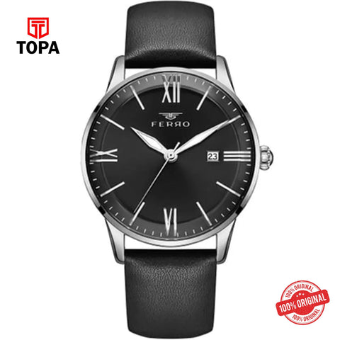 Topa Ferro-F11182B-J2-Leather-Band-Men-Watch - Product Image 1