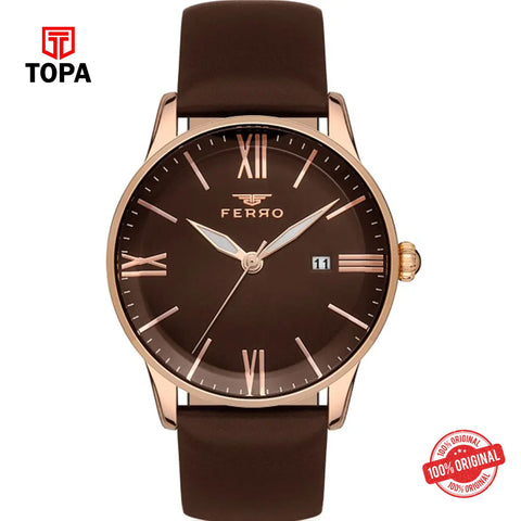 Topa Ferro-F11182B-S-Leather-Band-Men-Watch - Product Image 1