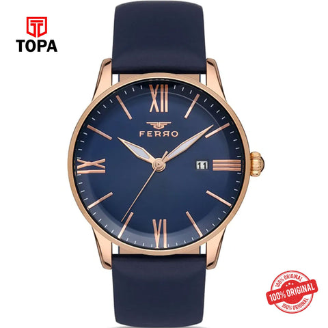 Topa Ferro-F11182B-T-Leather-Band-Men-Watch - Product Image 1