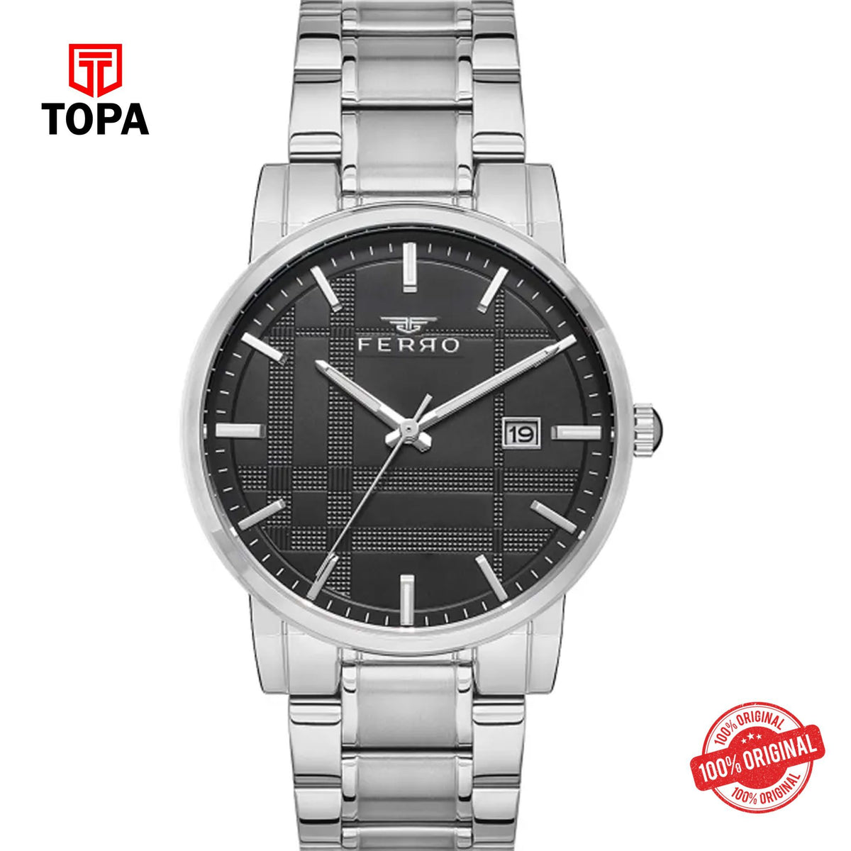 Topa Ferro-F11183A-A2-Metal-Band-Men-Watch - Product Image 1