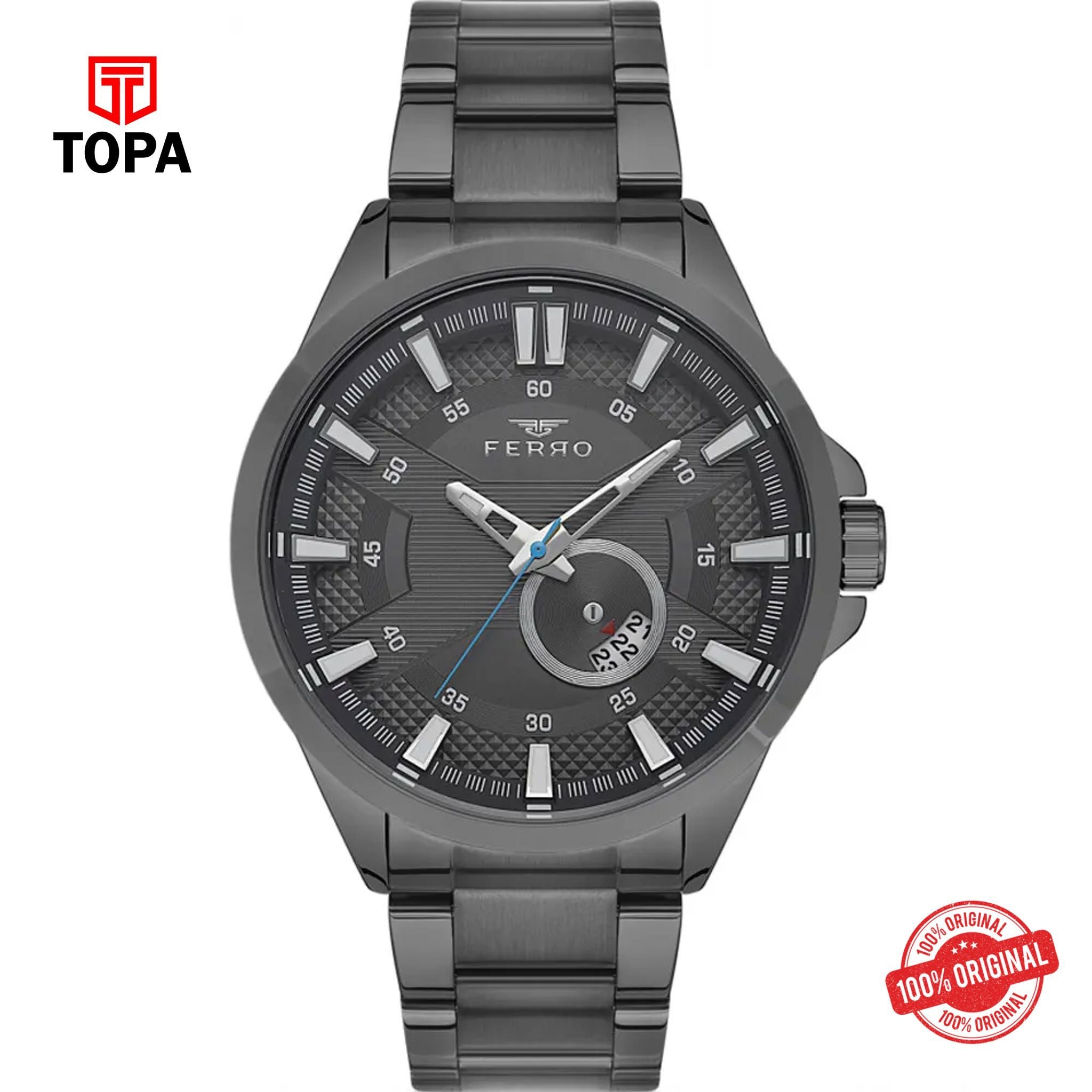 Topa Ferro-F11208A-V-Metal-Band-Men-Watch - Product Image 1