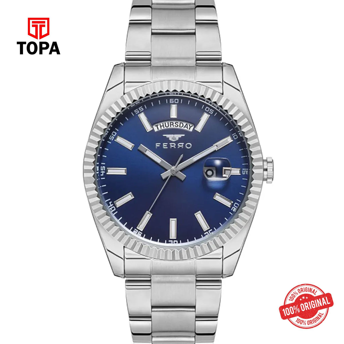Topa Ferro-F11211A-A3-Metal-Band-Men-Watch - Product Image 1