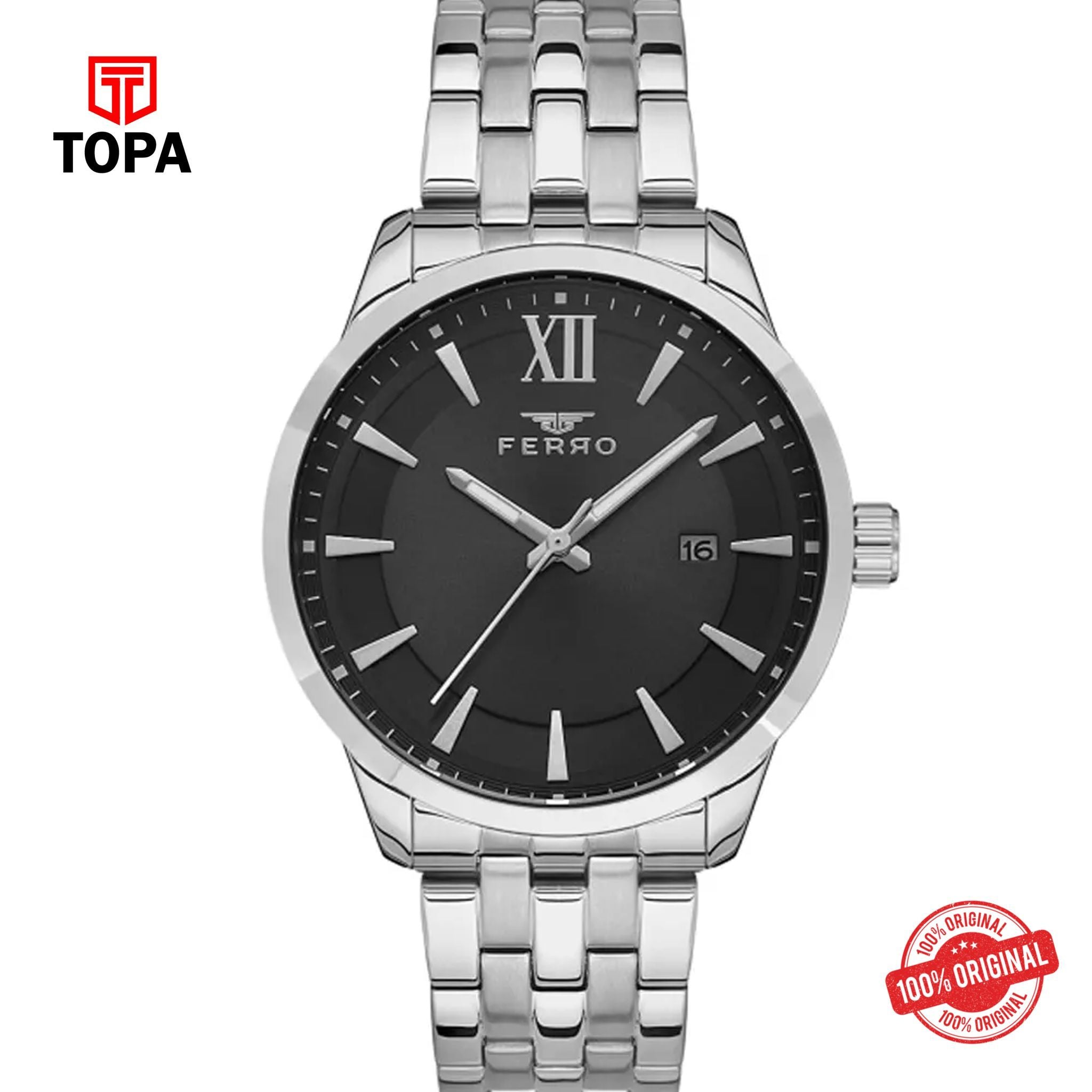 Topa Ferro-F11220A-A2-Metal-Band-Men-Watch - Product Image 1