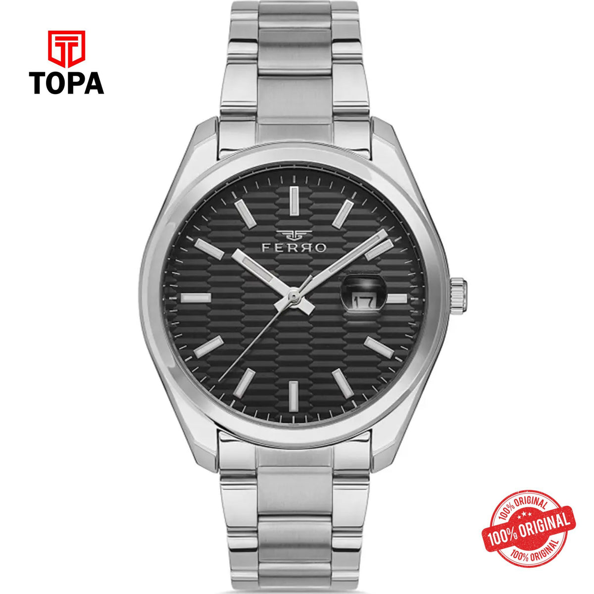 Topa Ferro-F11227A-A2-Metal-Band-Men-Watch - Product Image 1