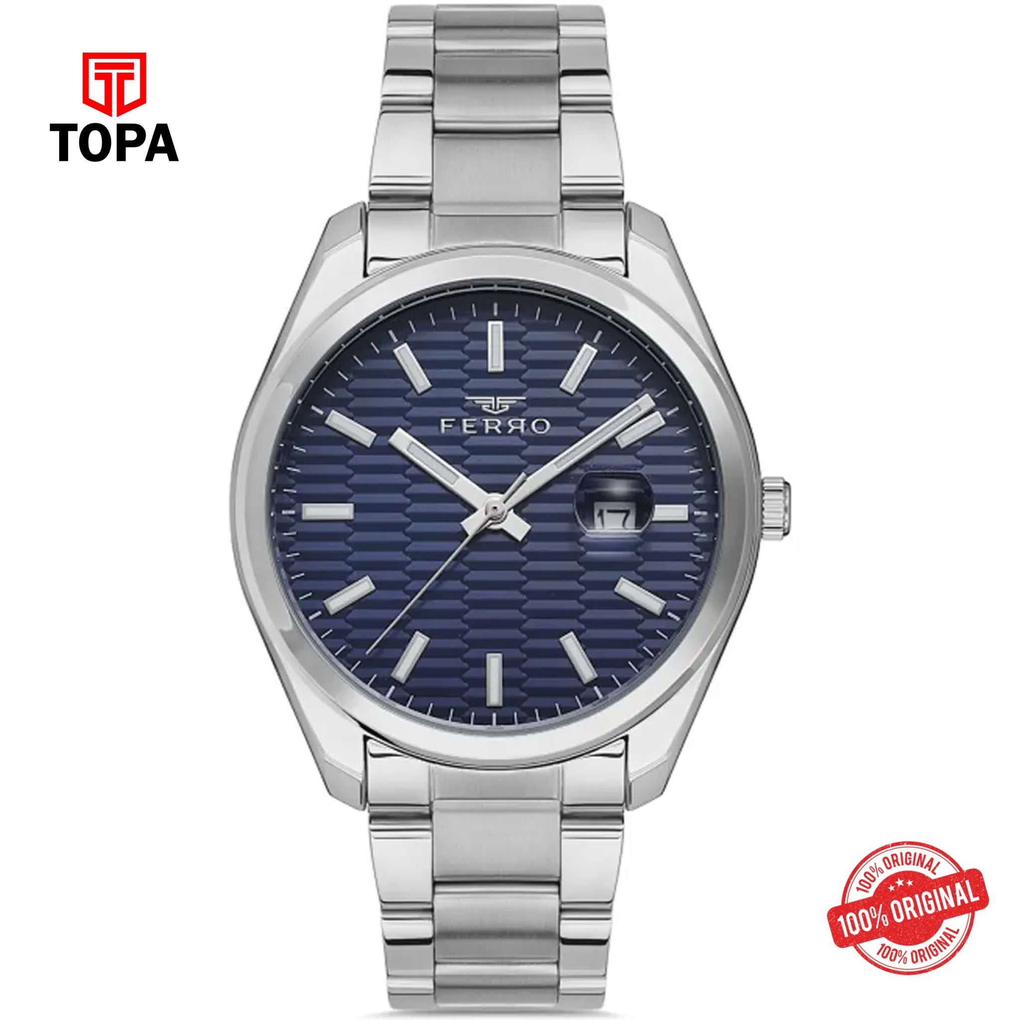 Topa Ferro-F11227A-A3-Metal-Band-Men-Watch - Product Image 1