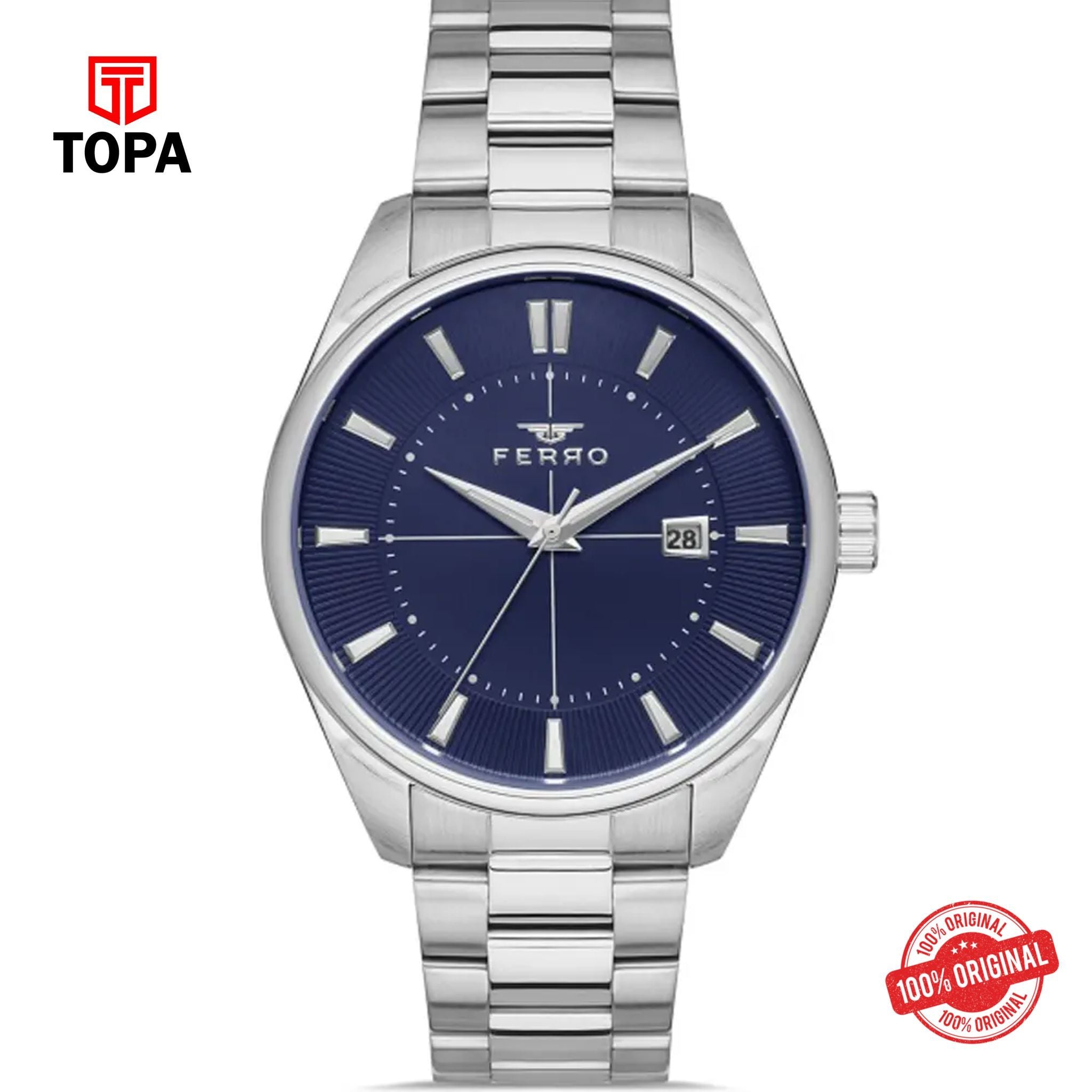 Topa Ferro-F11239A-A3-Metal-Band-Men-Watch - Product Image 1
