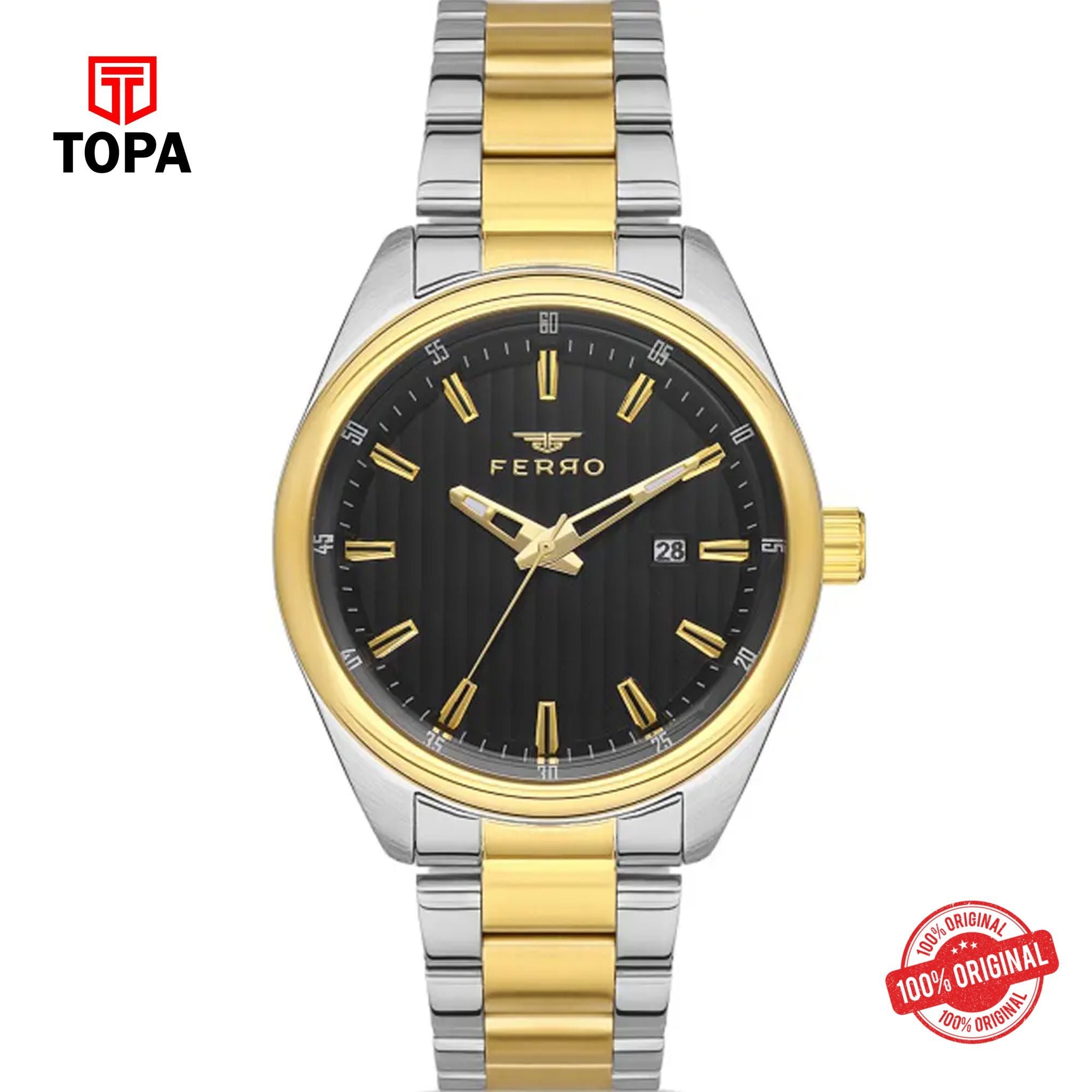 Topa Ferro-F11240A-D2-Metal-Band-Men-Watch - Product Image 1