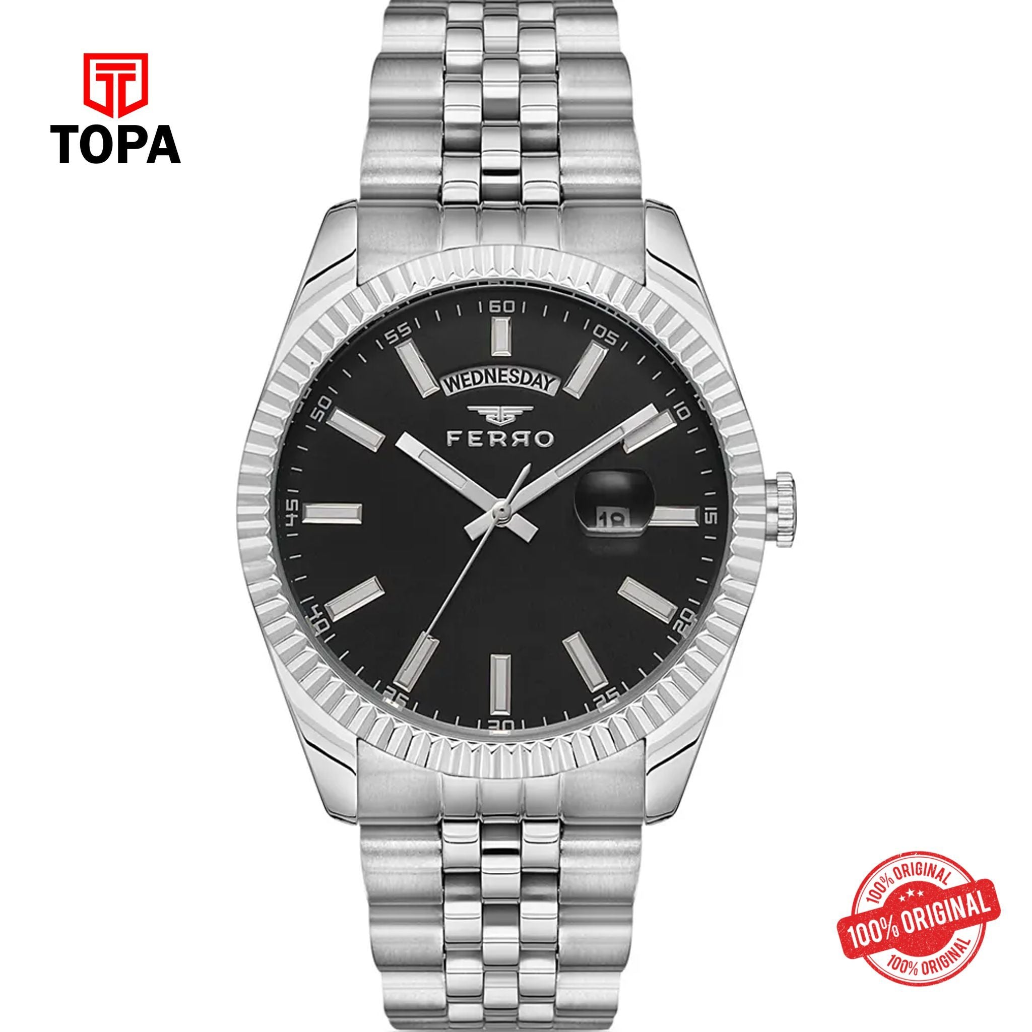 Topa Ferro-F11247A-A2-Metal-Band-Men-Watch - Product Image 1