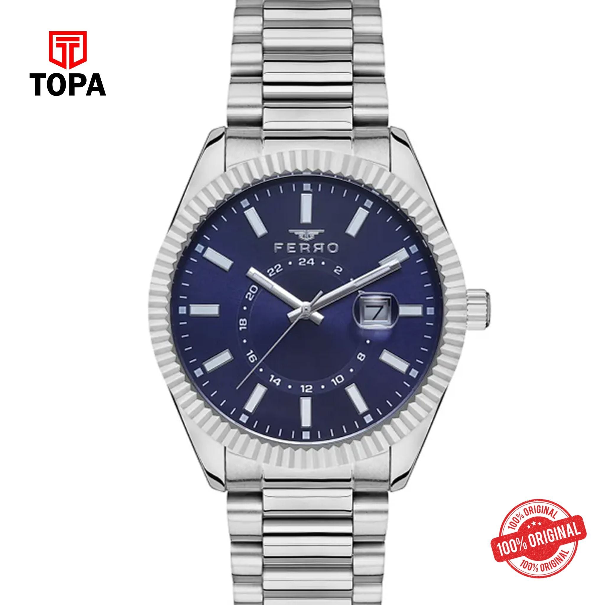 Topa Ferro-F11288A-A3-Metal-Band-Men-Watch - Product Image 1