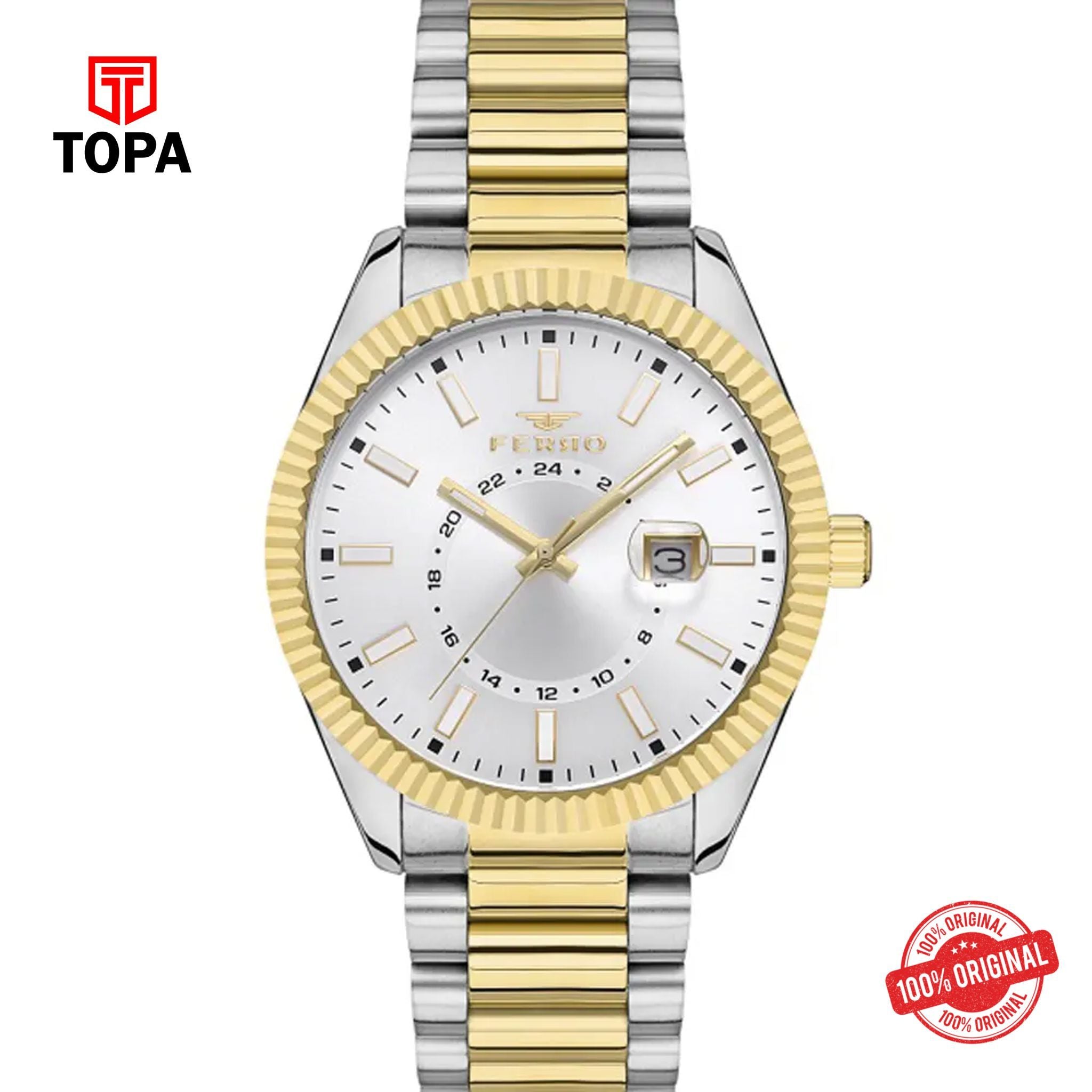 Topa Ferro-F11288A-D-Metal-Band-Men-Watch - Product Image 1