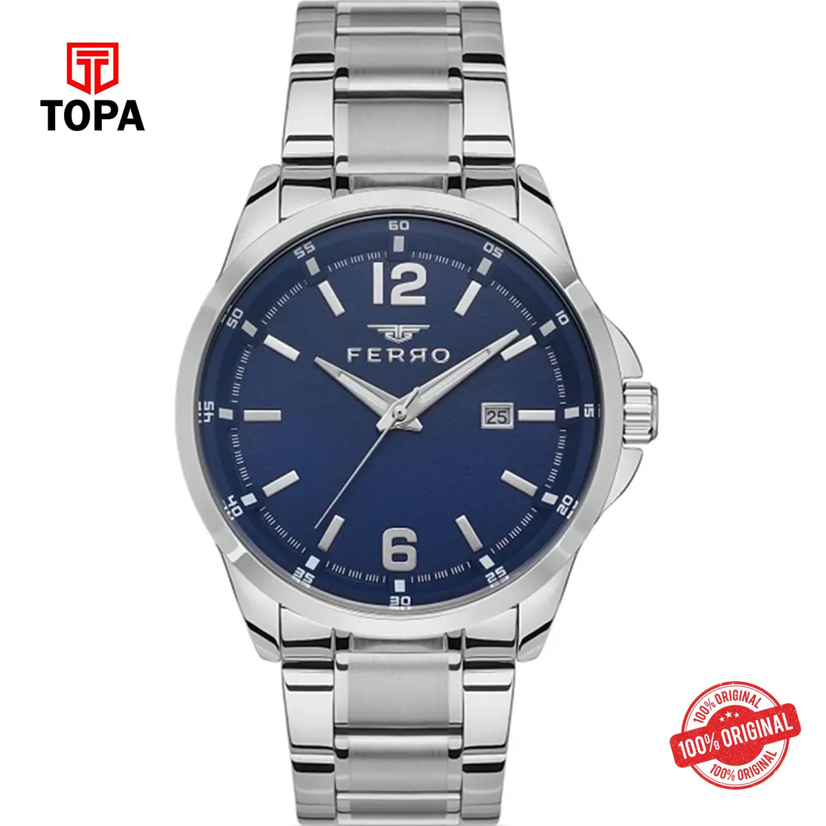 Topa Ferro-F11313A-A3-Metal-Band-Men-Watch - Product Image 1