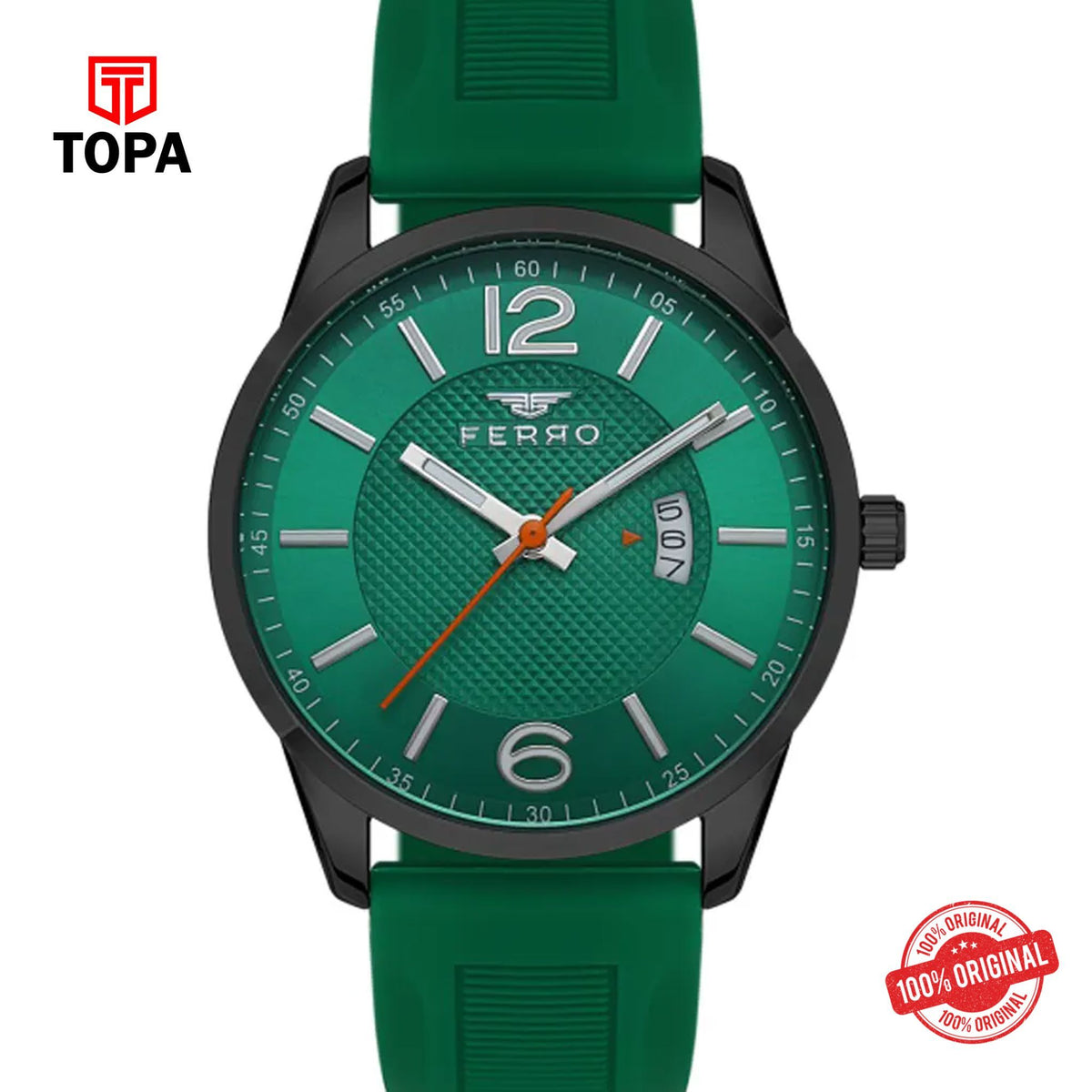 Topa Ferro-F11316D-ZJ-Rubber-Band-Men-Watch - Product Image 1