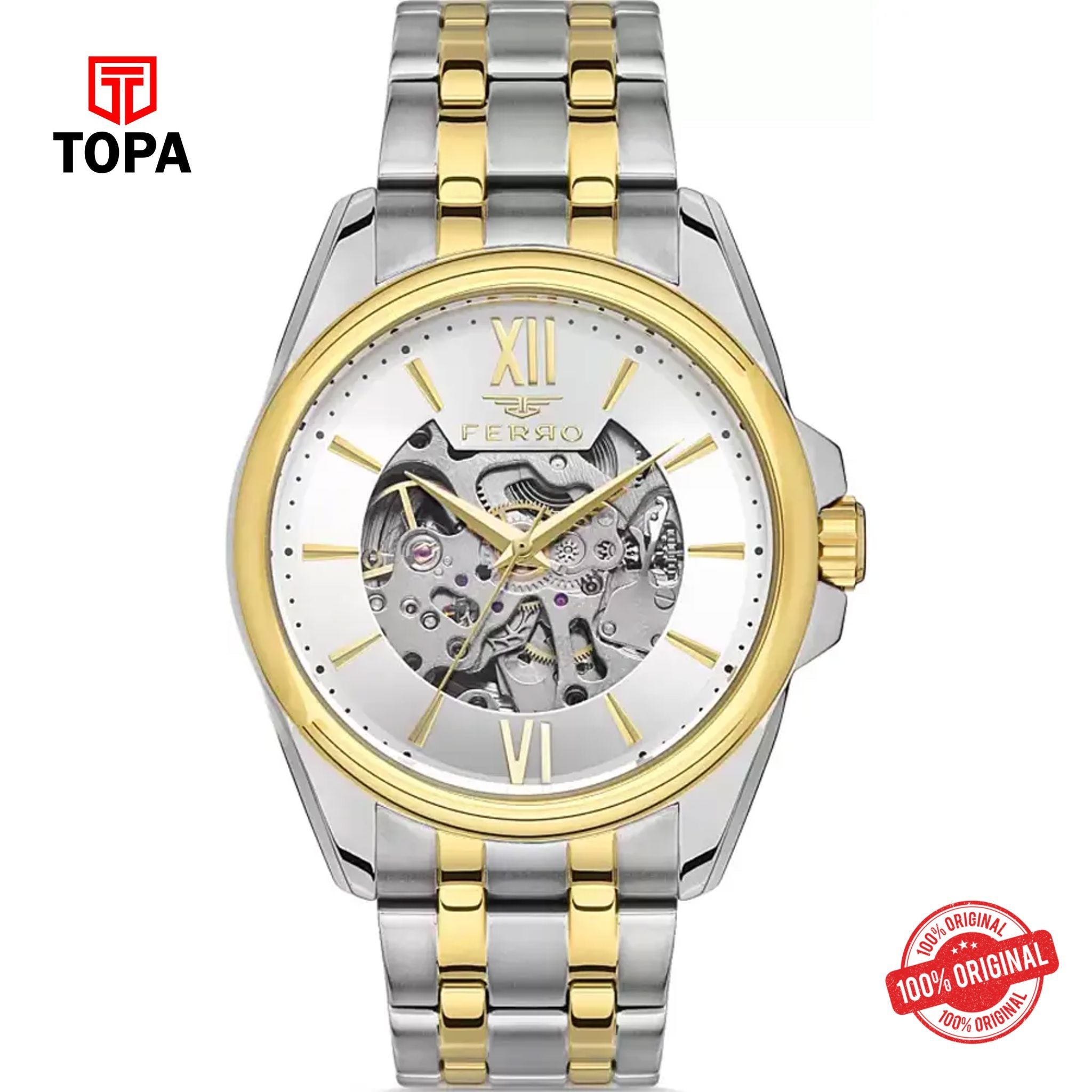 Topa Ferro-F11323A-D-Metal-Band-Men-Watch - Product Image 1