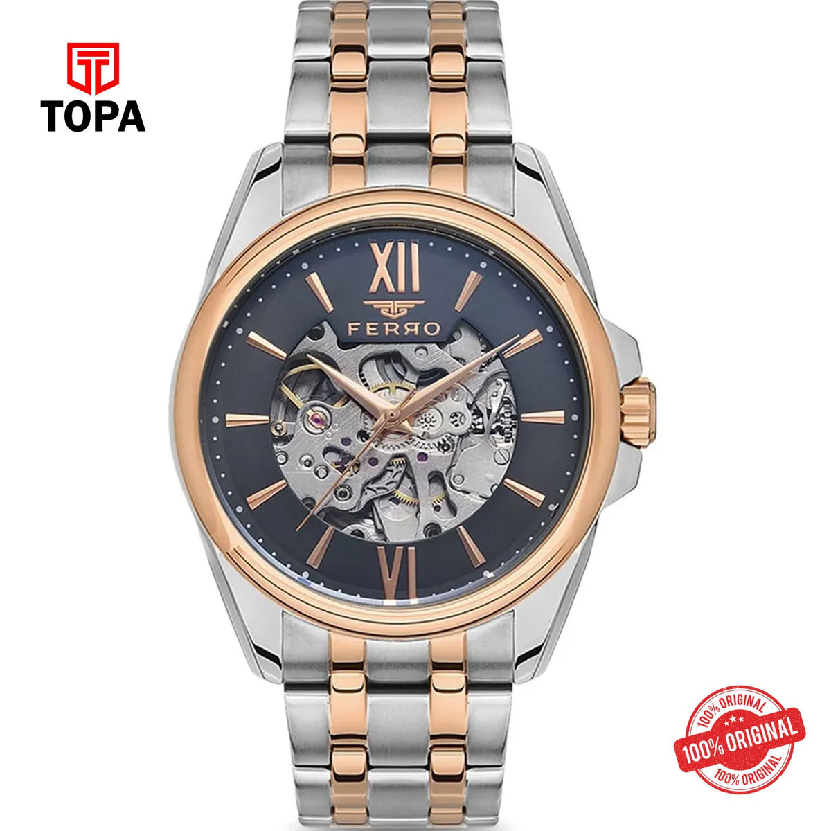 Topa Ferro-F11323A-E4-Metal-Band-Men-Watch - Product Image 1