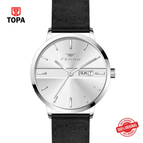 Topa Ferro-F11329B-J-Leather-Band-Men-Watch - Product Image 1