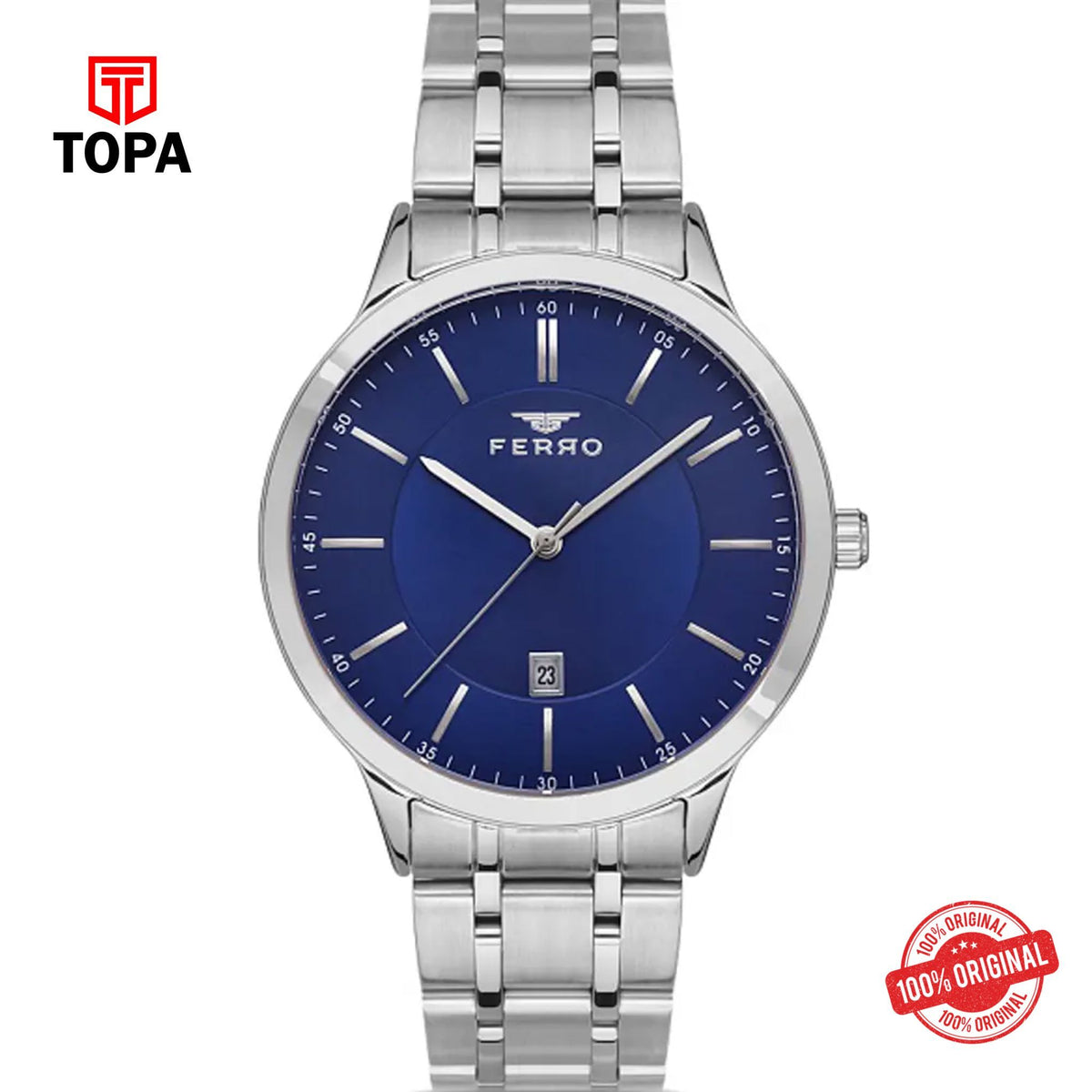 Topa Ferro-F11333A-A3-Metal-Band-Men-Watch - Product Image 1
