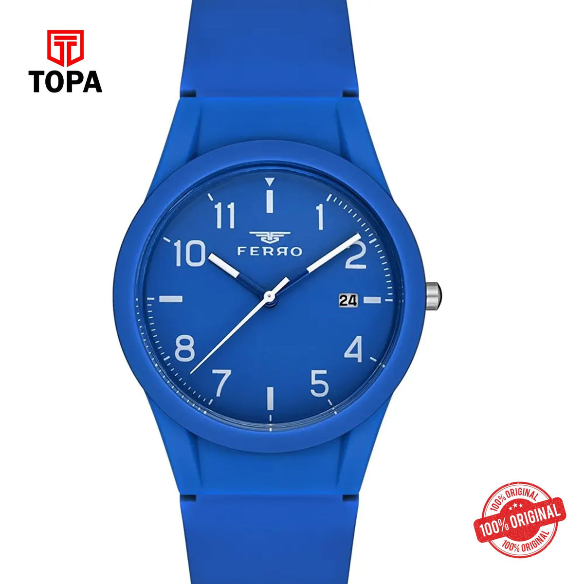 Topa Ferro-F11341D-H-Rubber-Band-Men-Watch - Product Image 1
