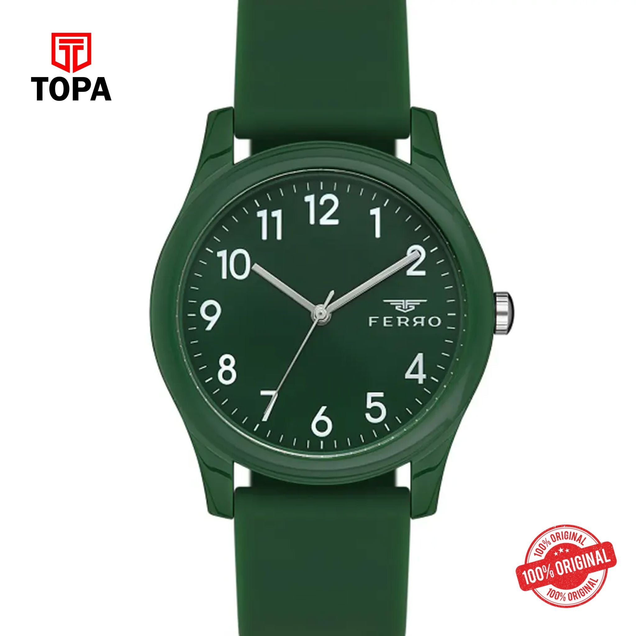 Topa Ferro-F11342D-ZG-Rubber-Band-Men-Watch - Product Image 1