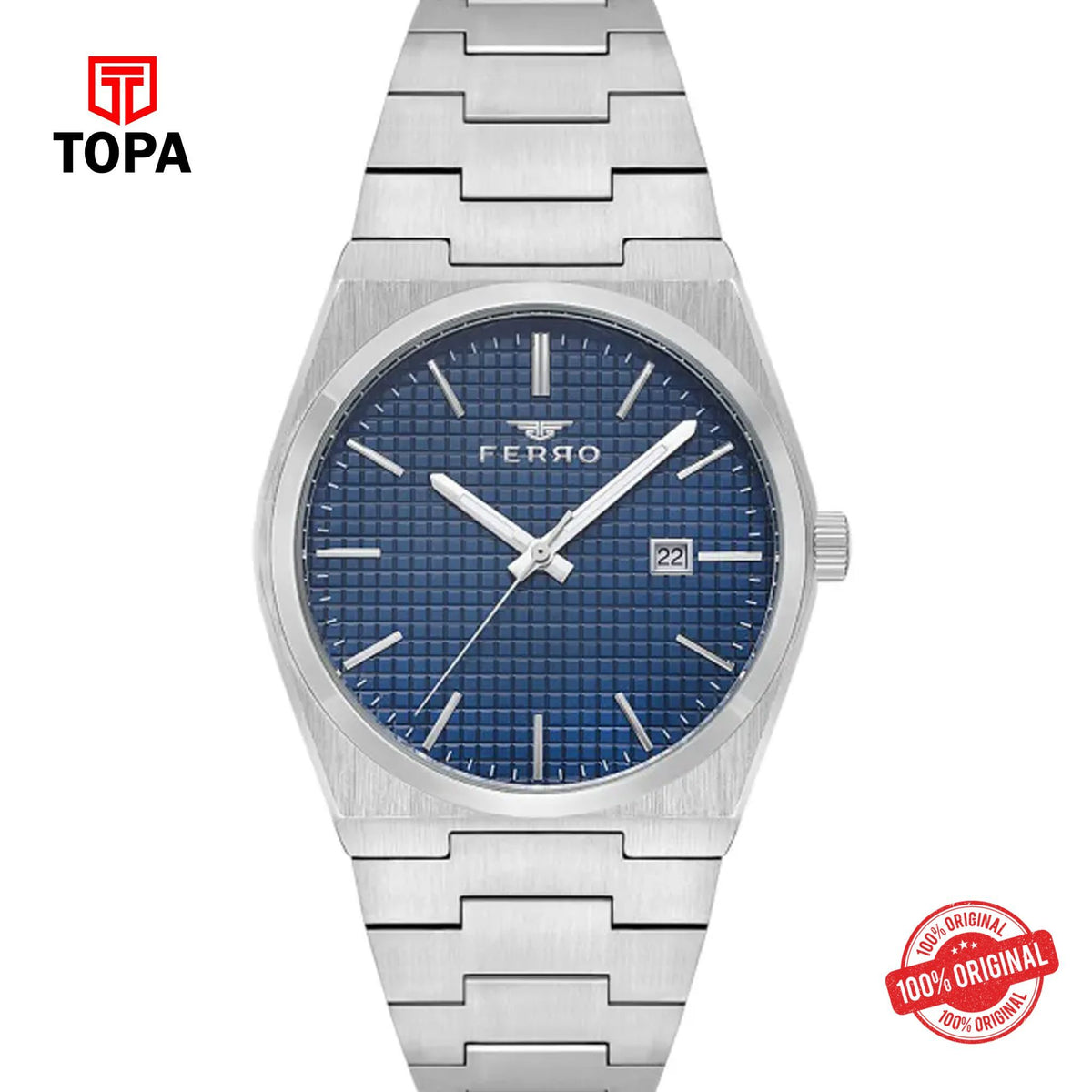 Topa Ferro-F11373A-A3-Metal-Band-Men-Watch - Product Image 1