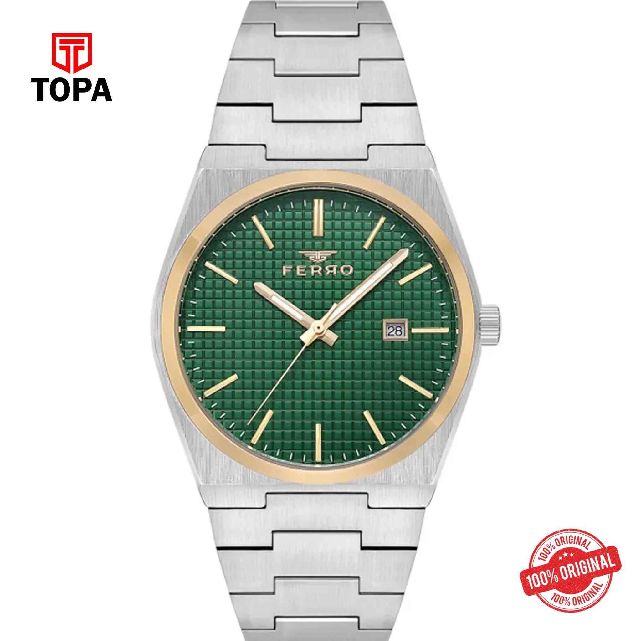 Topa Ferro-F11373A-D6-Metal-Band-Men-Watch - Product Image 1