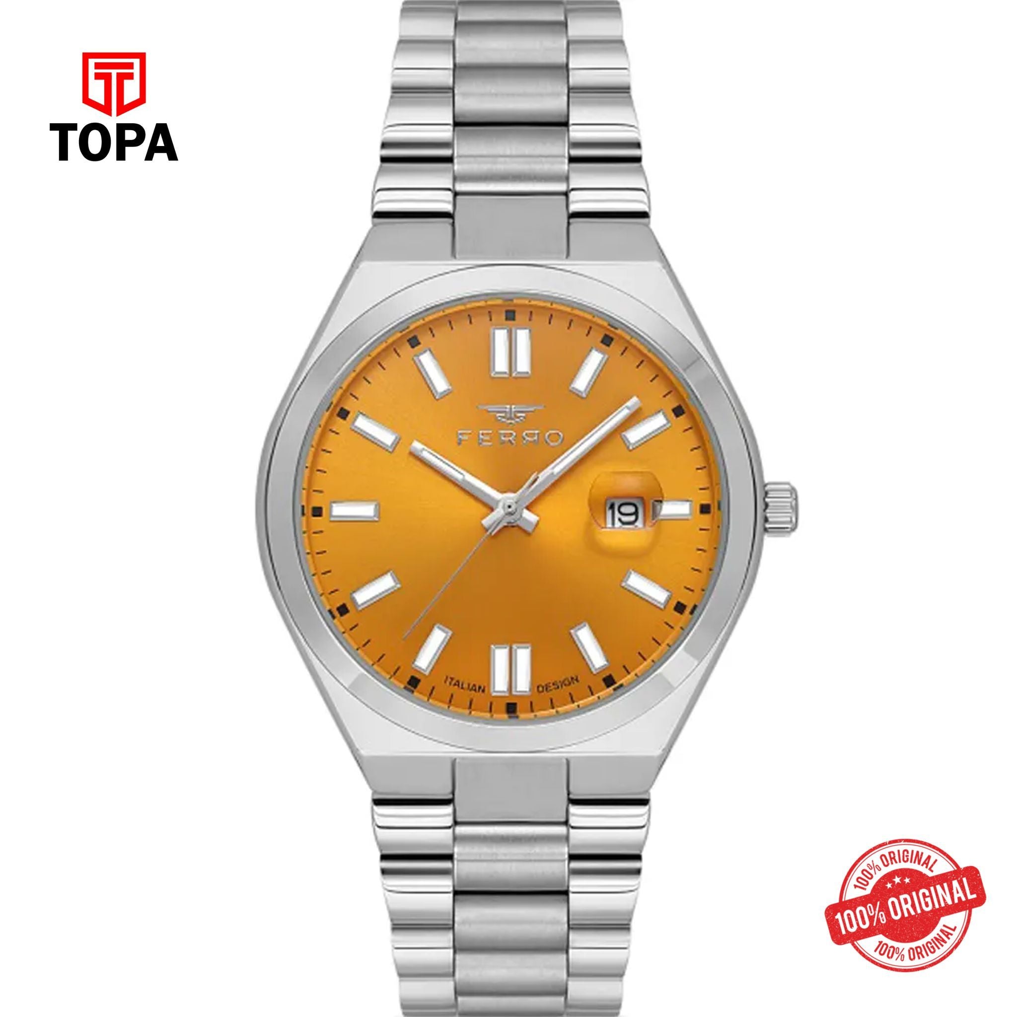 Topa Ferro-F11386A-A12-Metal-Band-Men-Watch - Product Image 1