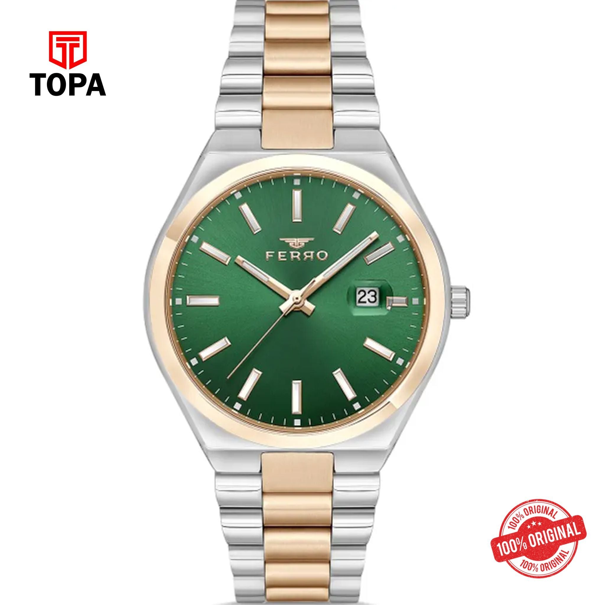 Topa Ferro-F11386A-D6-Metal-Band-Men-Watch - Product Image 1