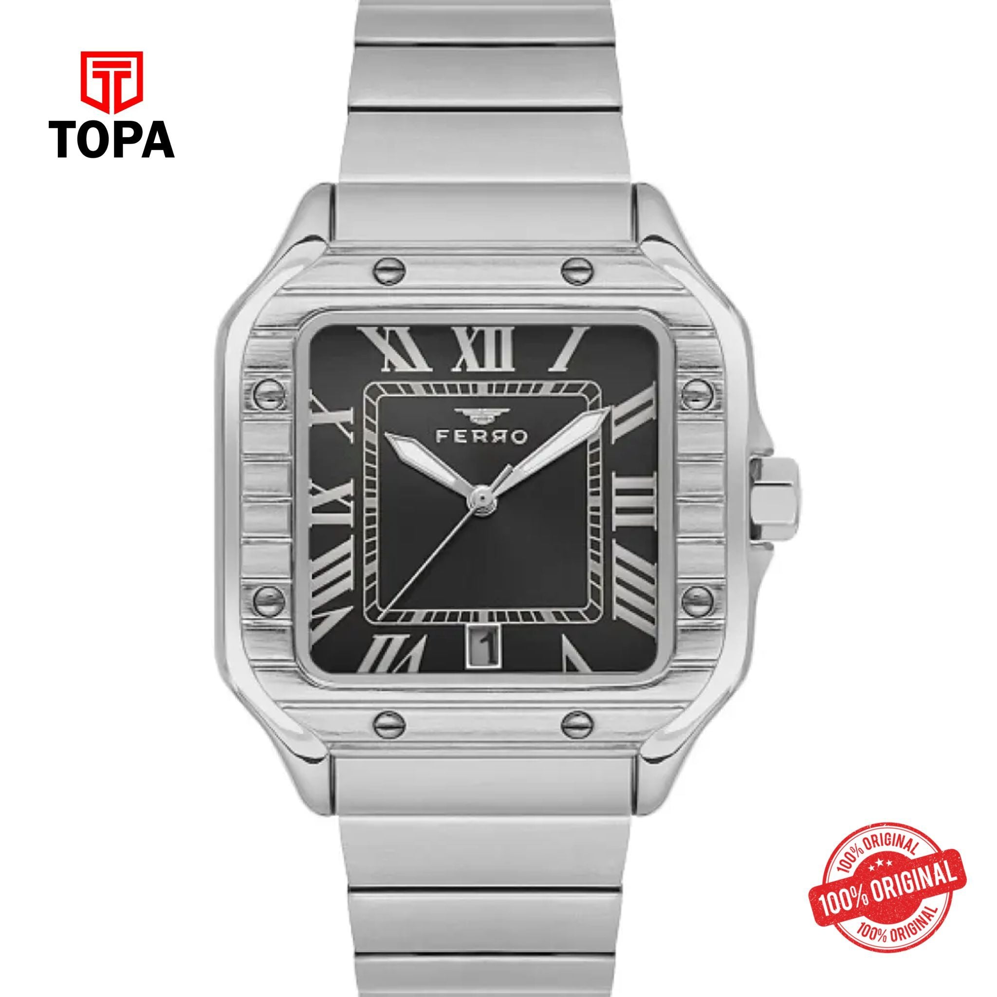 Topa Ferro-F11448A-A2-Metal-Band-Men-Watch - Product Image 1