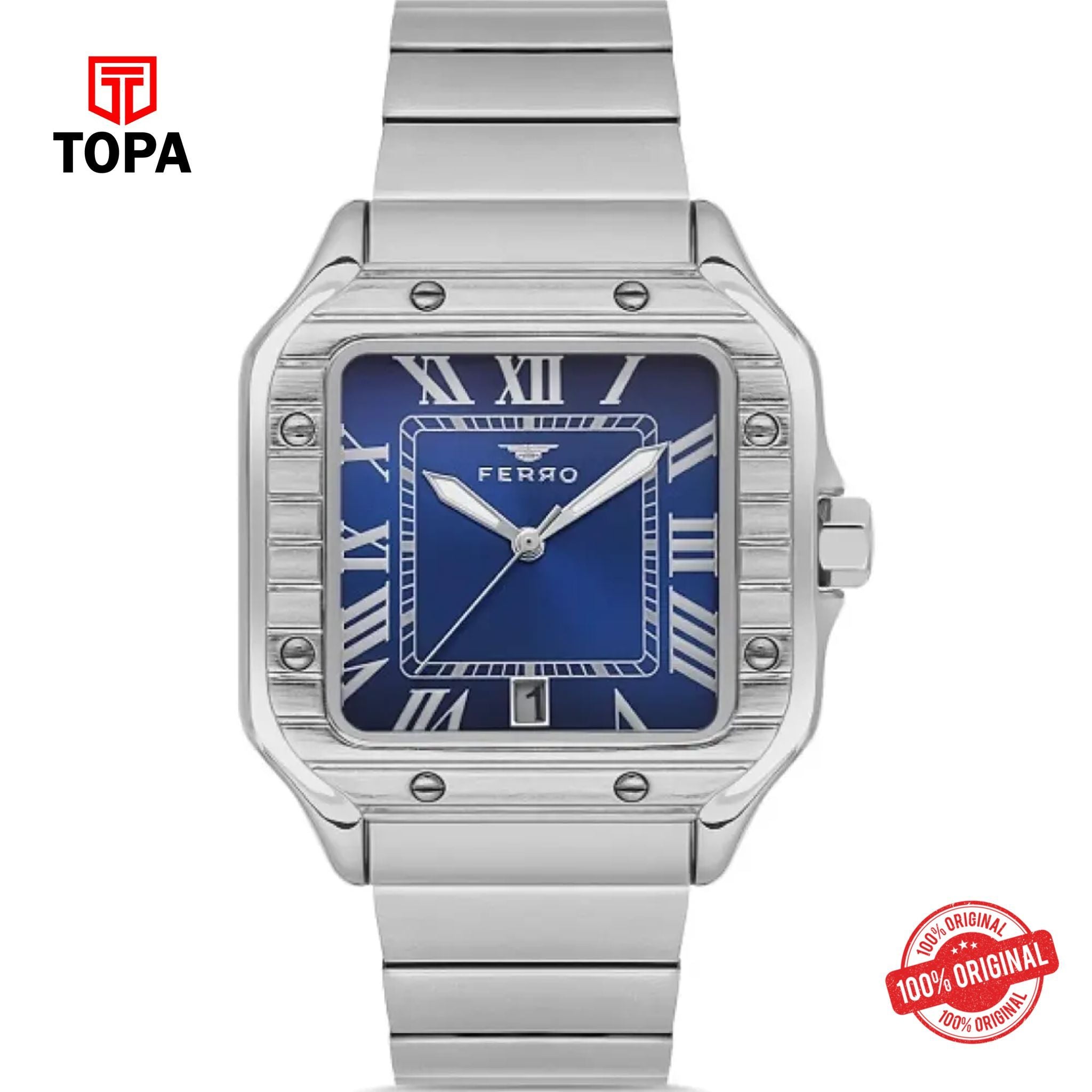 Topa Ferro-F11448A-A3-Metal-Band-Men-Watch - Product Image 1