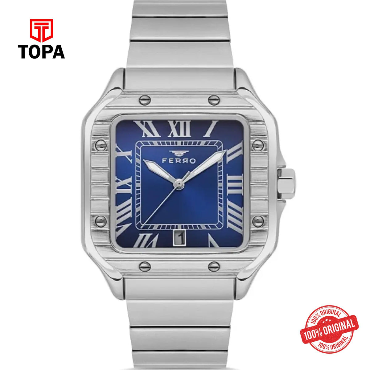 Topa Ferro-F11448A-A3-Metal-Band-Men-Watch - Product Image 1