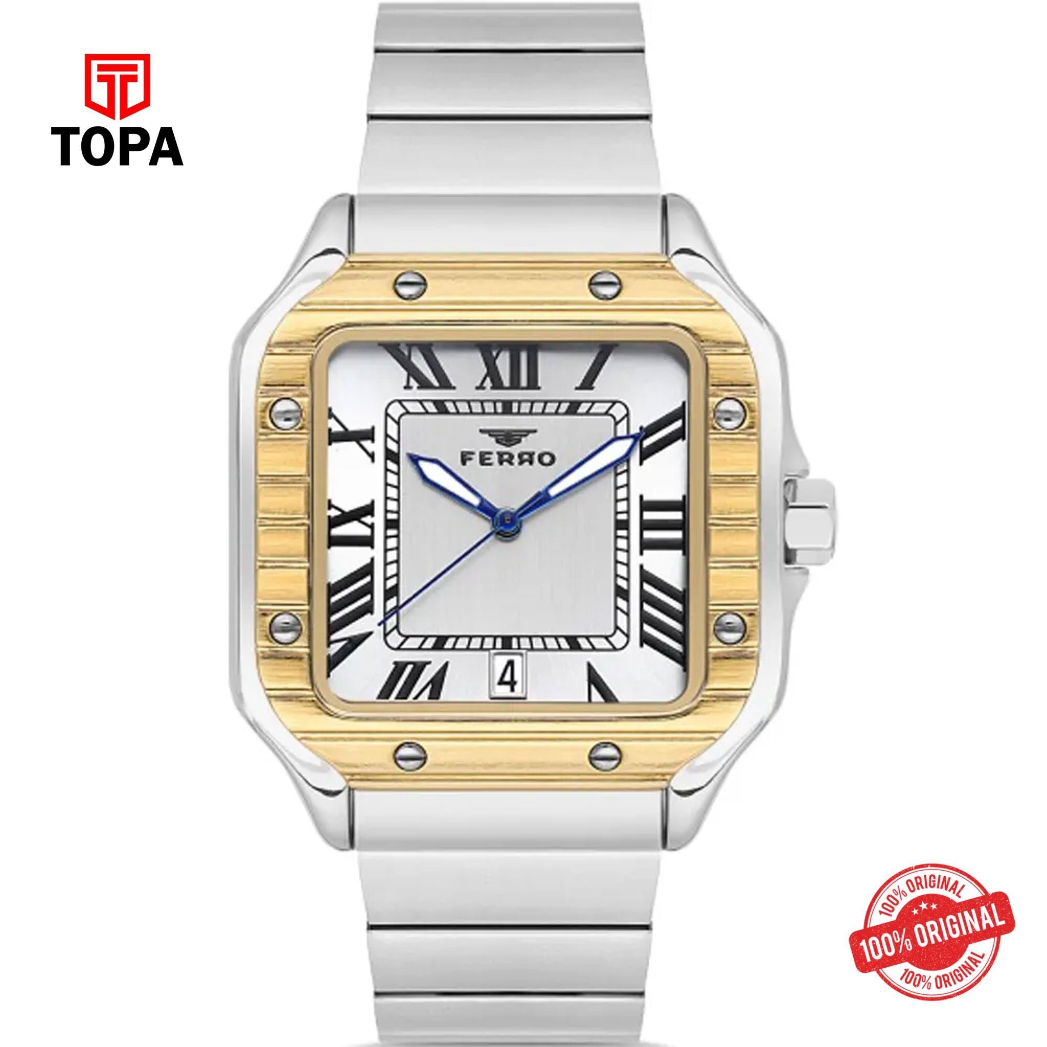 Topa Ferro-F11448A-D-Metal-Band-Men-Watch - Product Image 1