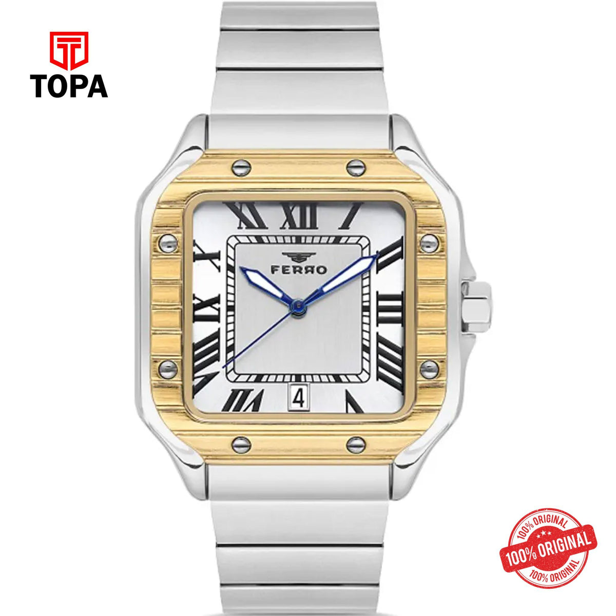 Topa Ferro-F11448A-D-Metal-Band-Men-Watch - Product Image 1