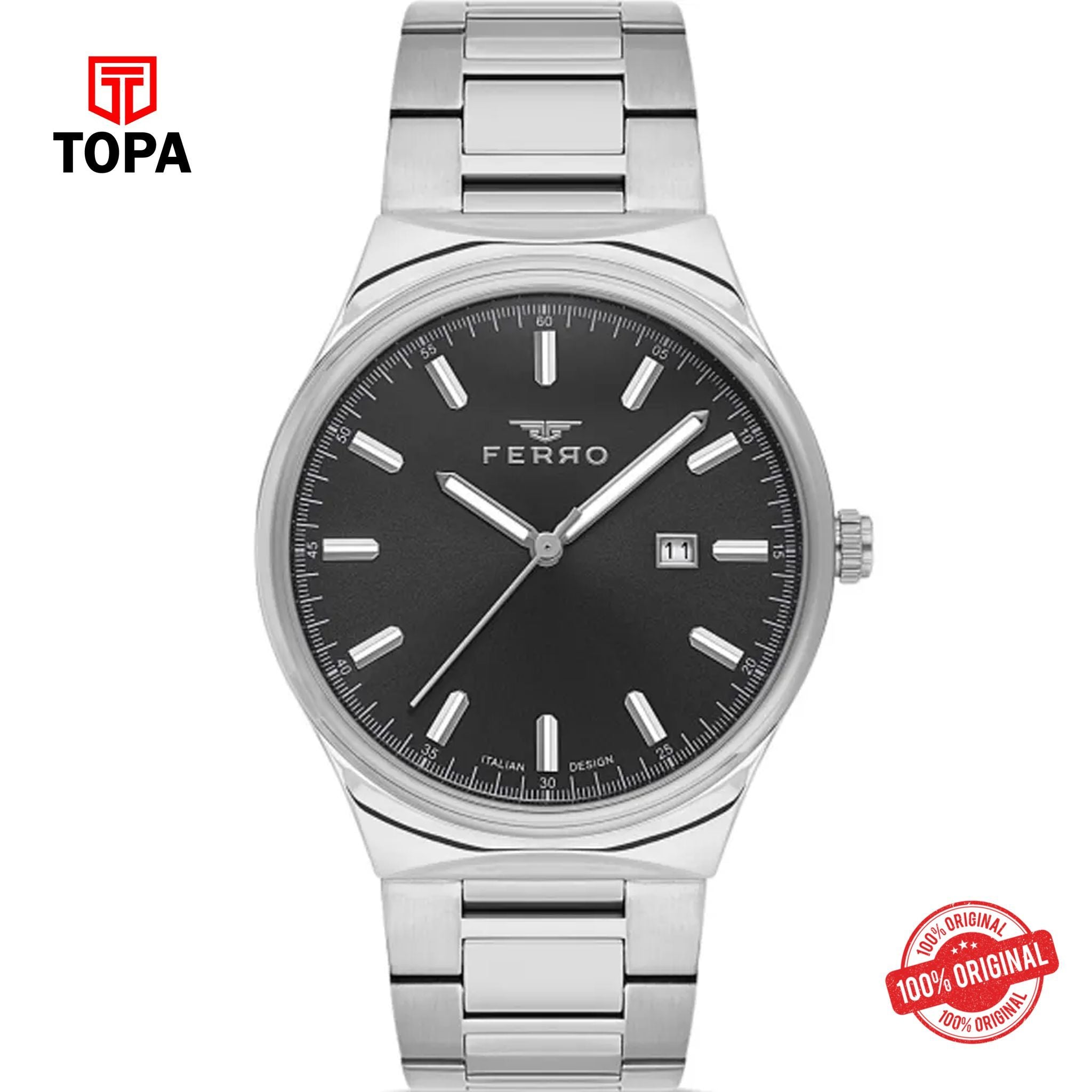 Topa Ferro-F11476A-A2-Metal-Band-Men-Watch - Product Image 1