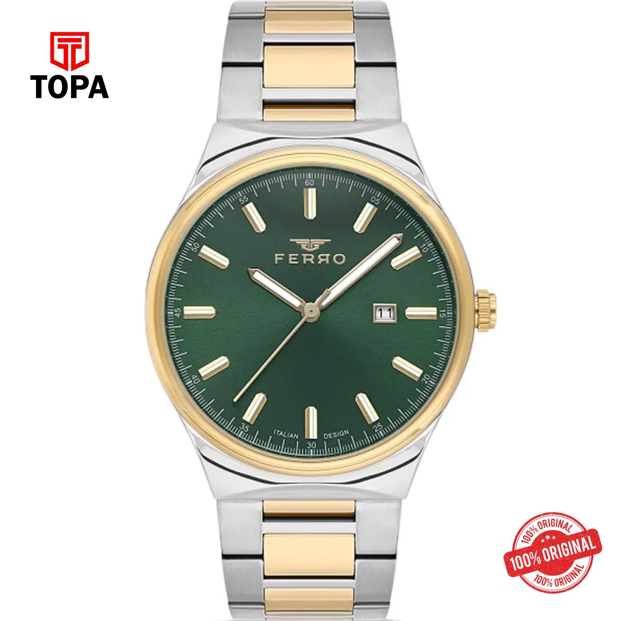 Topa Ferro-F11476A-D6-Metal-Band-Men-Watch - Product Image 1