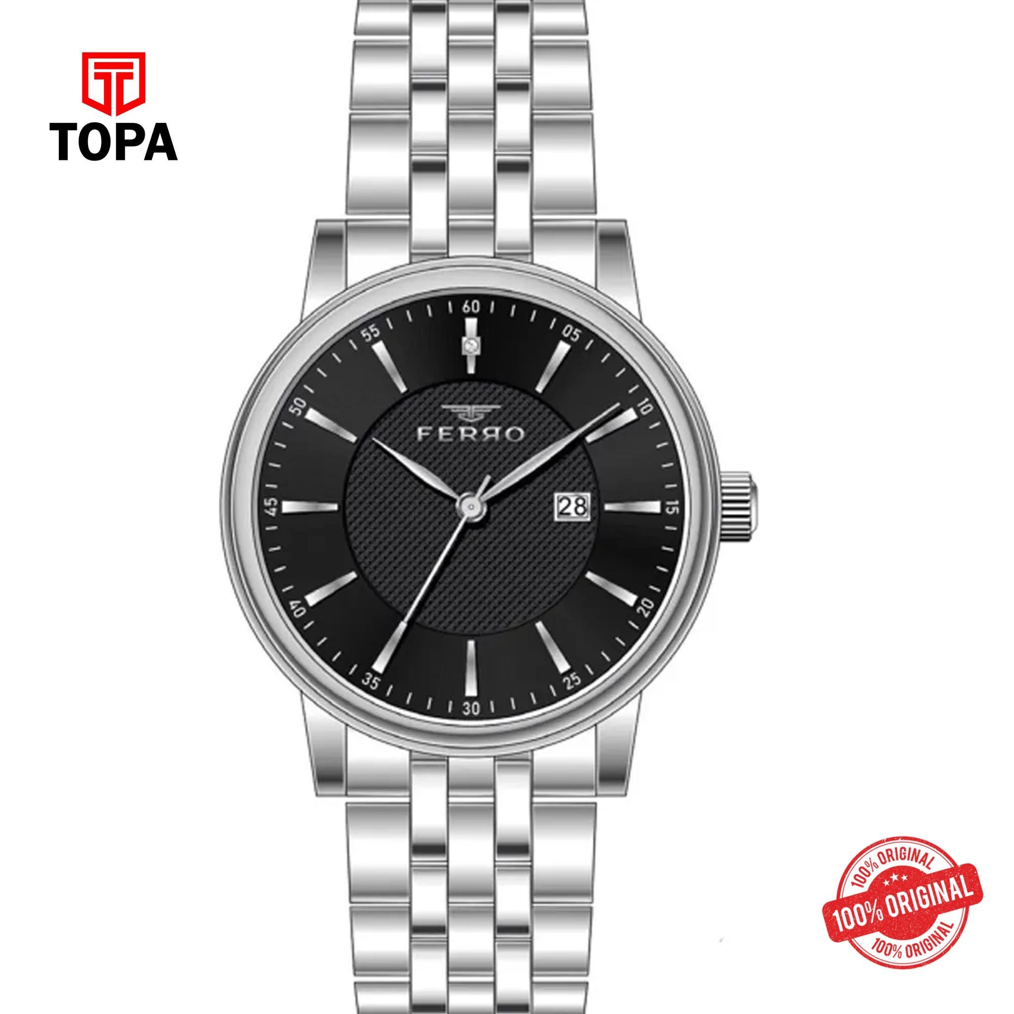 Topa Ferro-F11479A-A2-Metal-Band-Men-Watch - Product Image 1