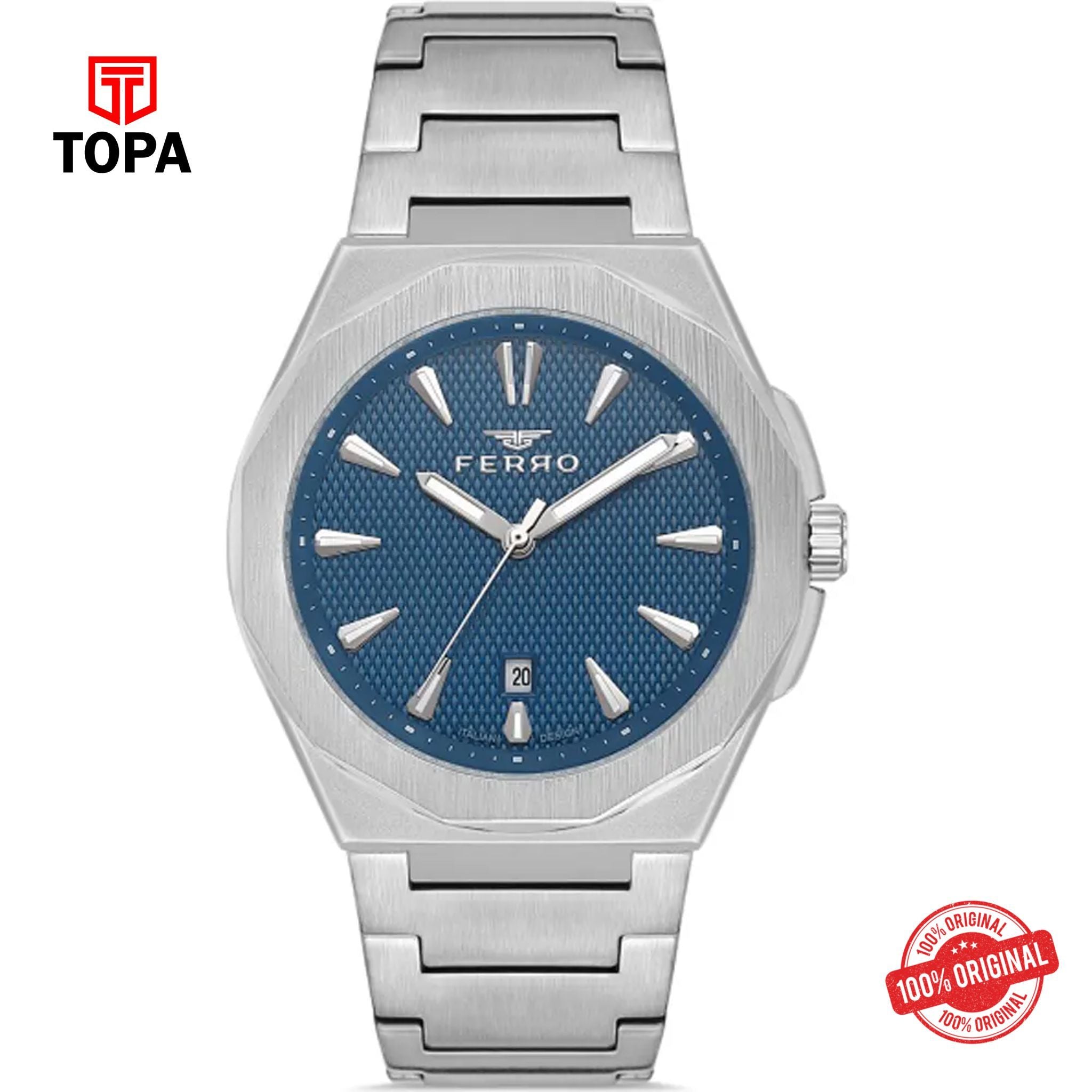 Topa Ferro-F11498A-A3-Metal-Band-Men-Watch - Product Image 1