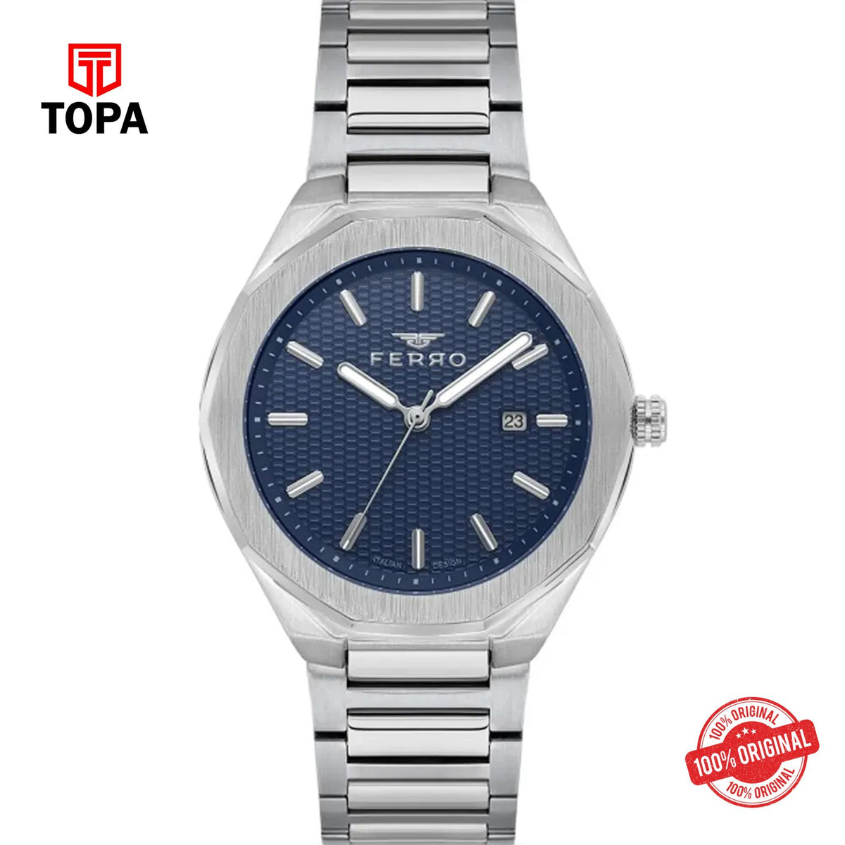 Topa Ferro-F11535A-A3-Metal-Band-Men-Watch - Product Image 1