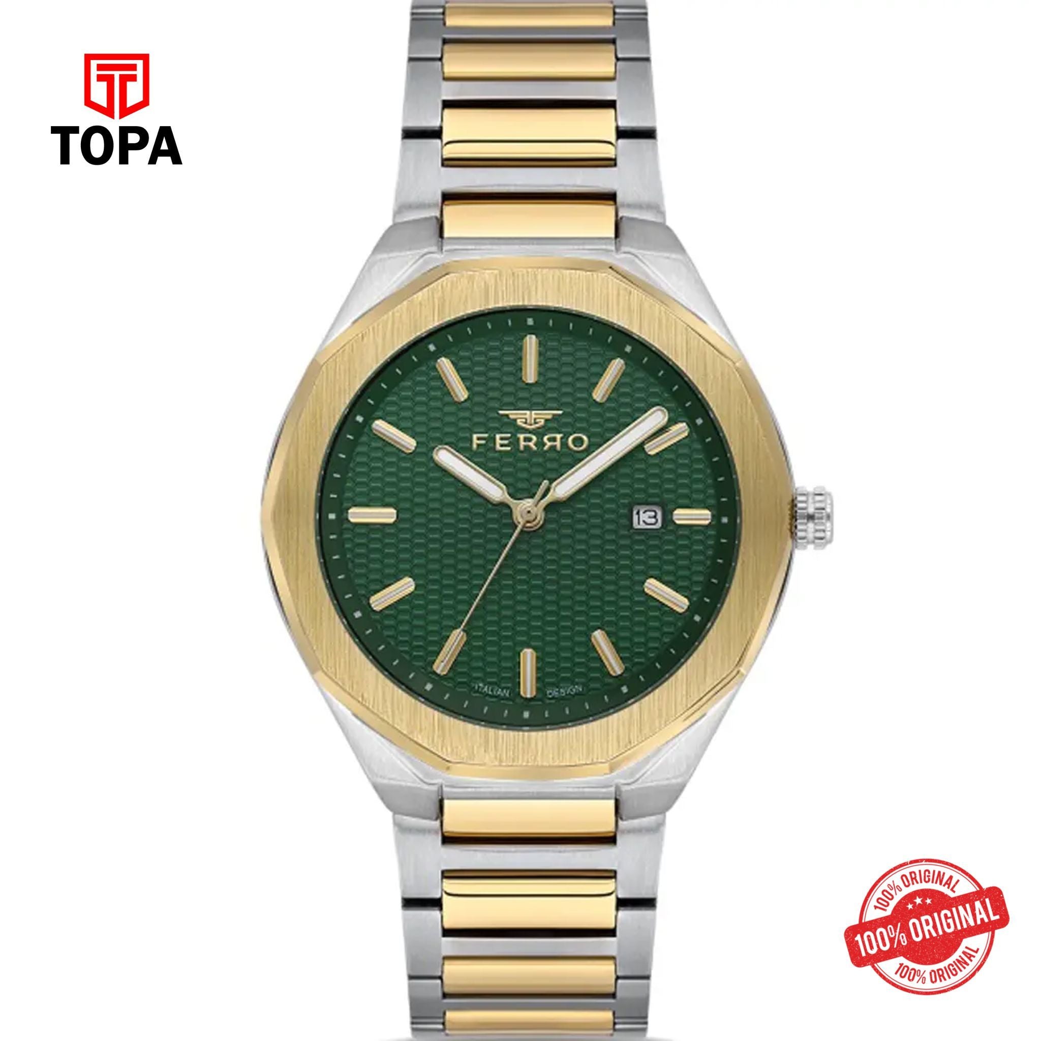 Topa Ferro-F11535A-D6-Metal-Band-Men-Watch - Product Image 1